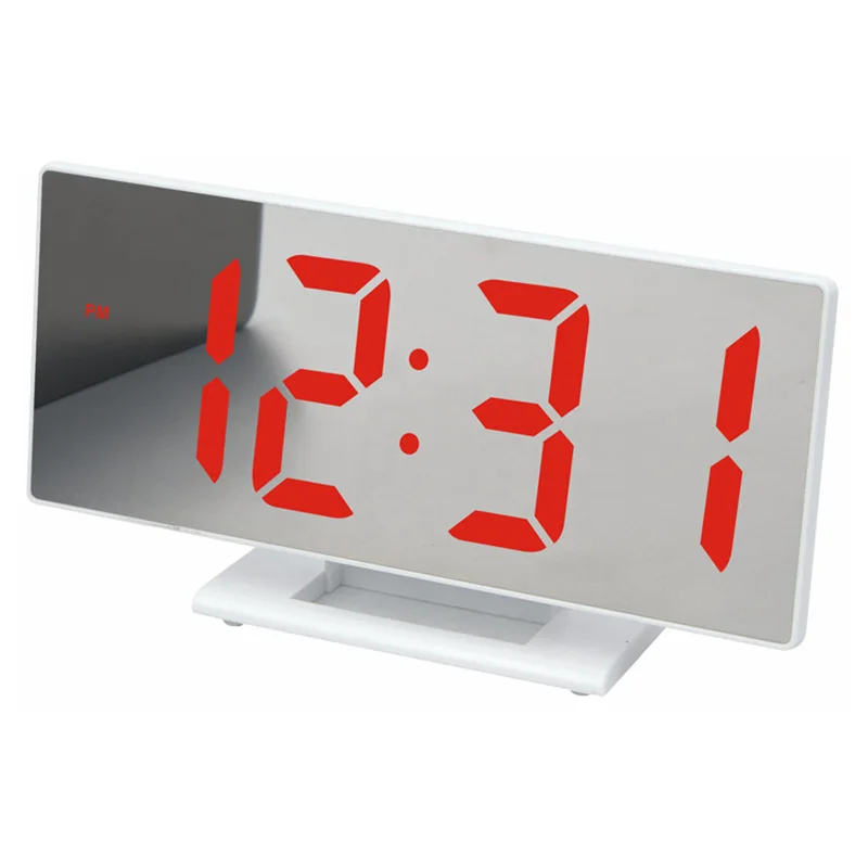 KH-CL008 Night Visible LED Display Digital Alarm Clock Battery Operated Bedside Home Travel Time Clock