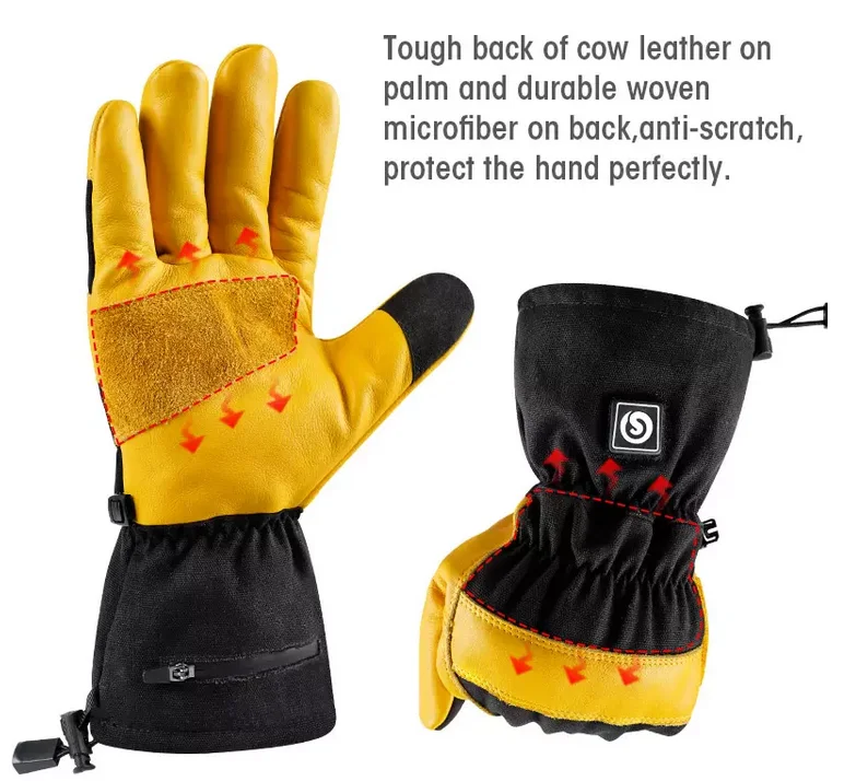 Winter Industrial Men Electric Safety Glove Construction Working Heated Gloves Winter Safety Heated Work Gloves