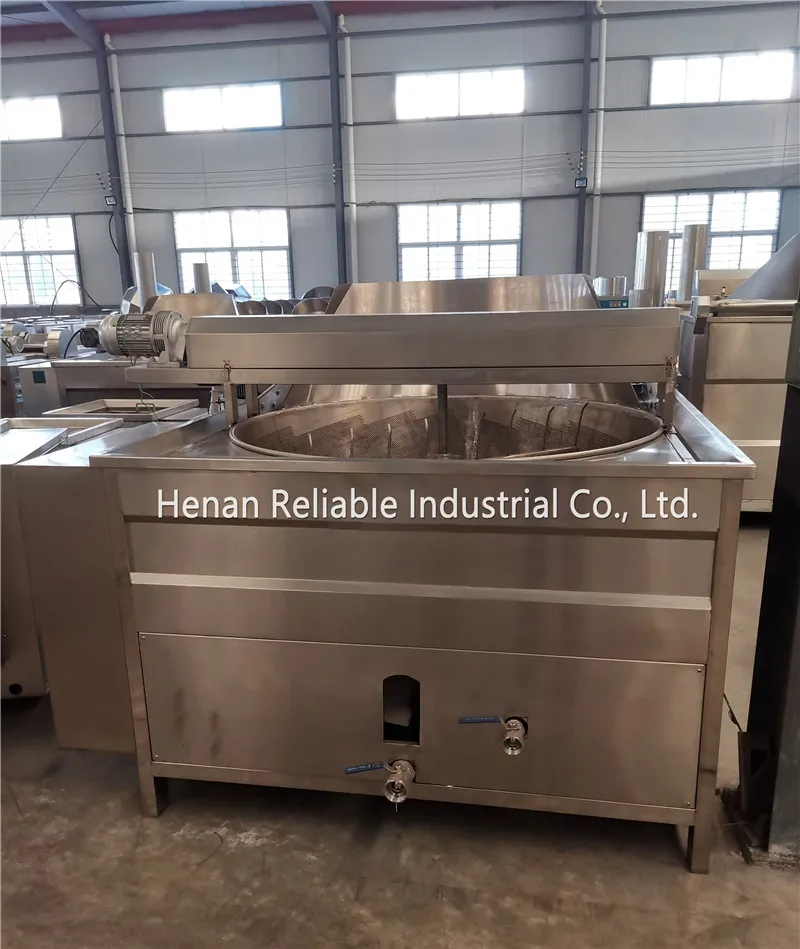 Automatic discharge deep fryer industrial snack food frying machine for sweet potato chips chin chin
