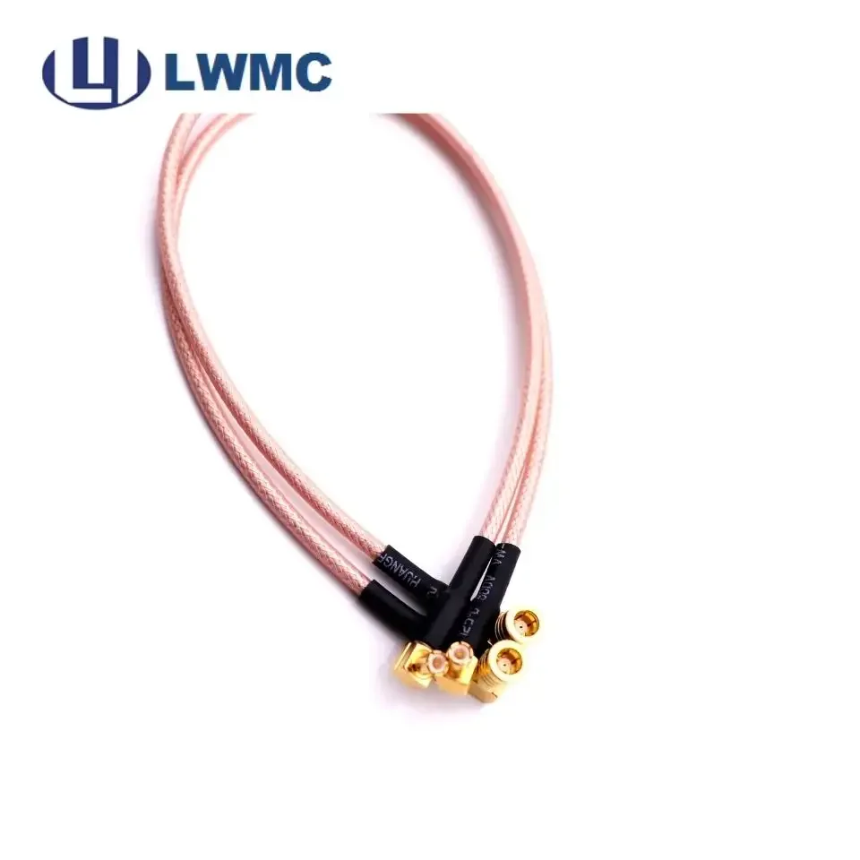 Best Price RF Coaxial Cable Assembly MCX R/A male to SMB R/A female crimp for RG 316D cable