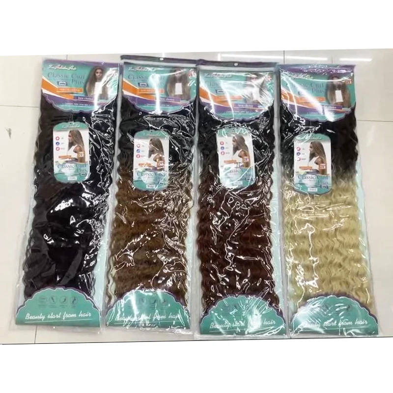 wholesale deep wave kinky curly synthetic hair bundles feellike natural raw hair weave wefft sew in highlight hair bundles