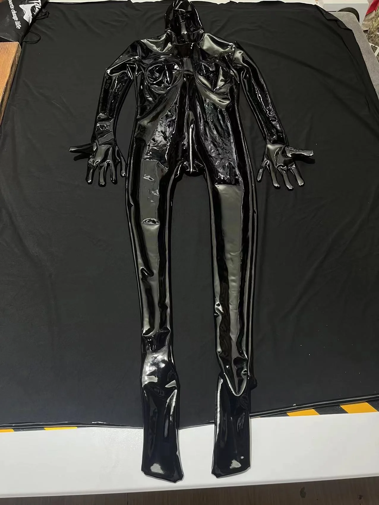 HM silicon Model Of Women Sexy Bondage Clothes Latex Fabric For Clothing Latex Clothing Fetish For Women