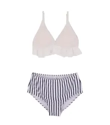 Floral print fringe beautiful swimsuits transparent quality sling free shipping suppliers high waist swim wear bikini