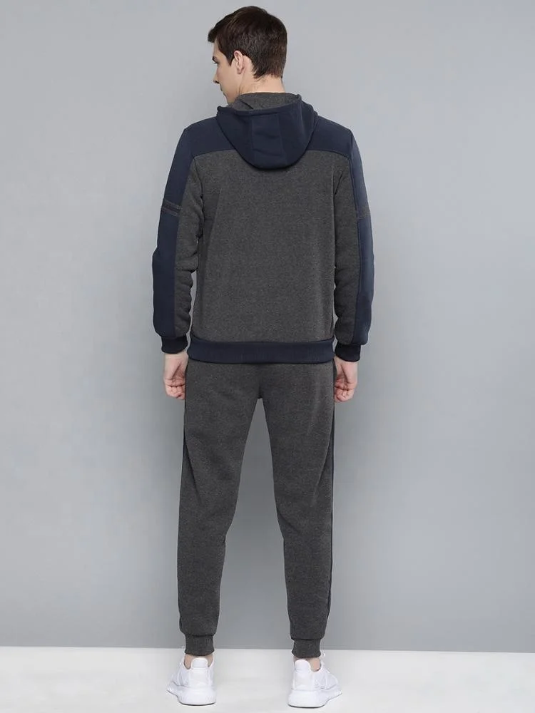 Custom  LOGO Men Grey & Blue  Basketball Tracksuits/Training Suit