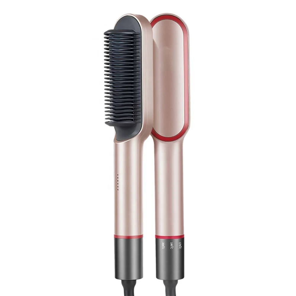 Home Use Styling Hair Straightener Comb Brush Hair Growth Fast PTC Heating Hot Ceramic Hair Straightener