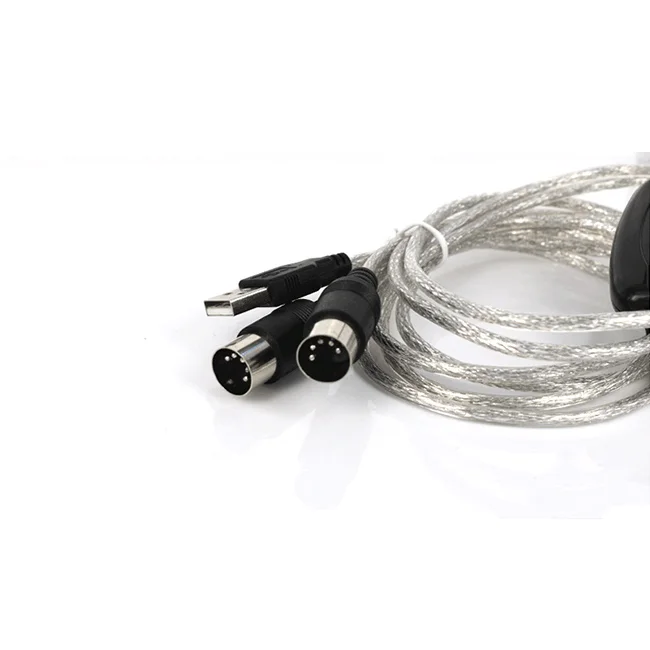 High Quality USB MIDI Cable Converter TO PC Music Keyboard Adapter USB TO Keyboard PC MIDI Interface Adapter Cable