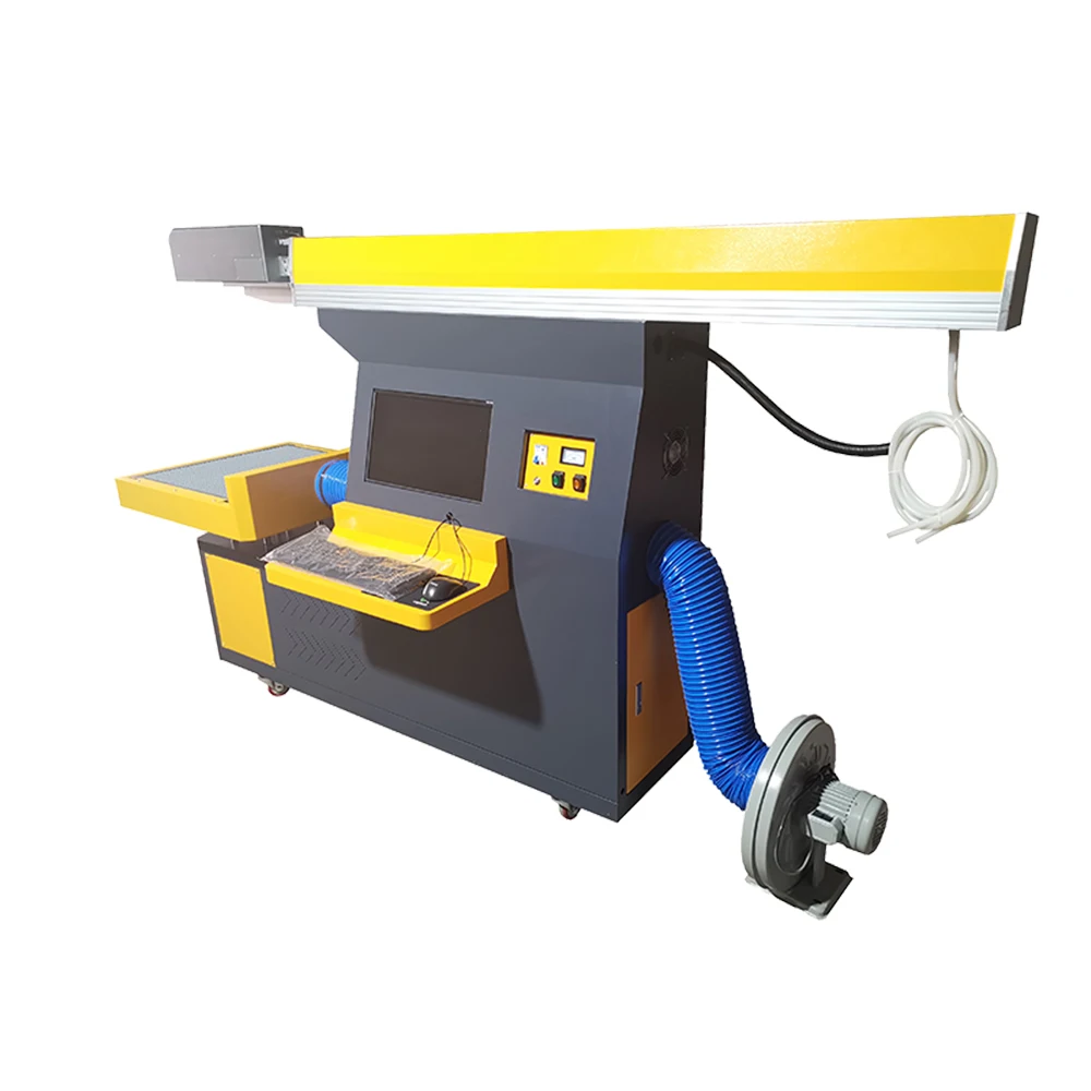 Dynamic Focusing 600*600mm 3D CO2 Galvo Laser Marking Machine for Fabric Textile Leather Jeans