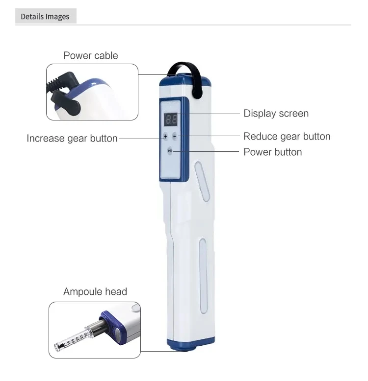 Electric Auto Face Skin Lip Plumper 0.3ml Hyaluronic Acid Ampoule Home Use Wrinkle Remover Skin Rejuvenation Device US/UK Plugs