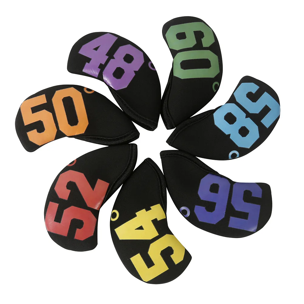 7pcs Large Number Golf Wedge Covers Set Headcovers 48 50 52 54 56 58 60