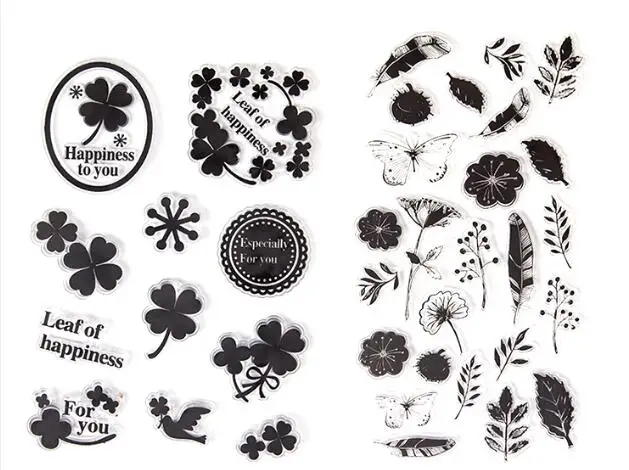 Variety Themes Y46-Y73 Silicone Clear Stamps Seal Blocks for Card Making Decoration and Scrapbooking Craft Stock Custom