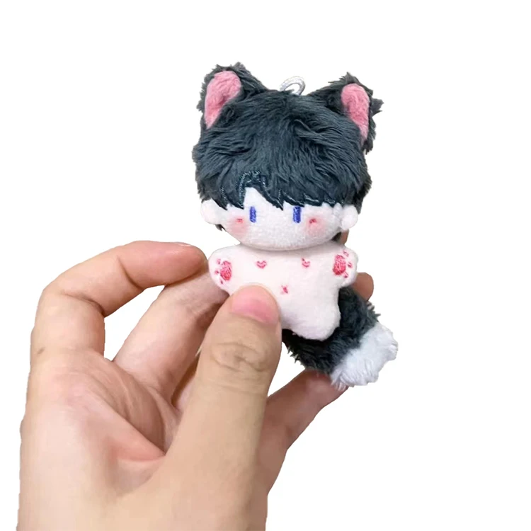 Customized plush small doll cartoon toy keychain gift mini 5cm cotton kpop mini doll keychain toy