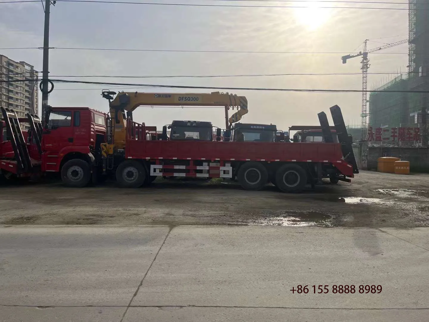 Shanqi brand truck crane with SANY Palfinger 14/5 arm crane