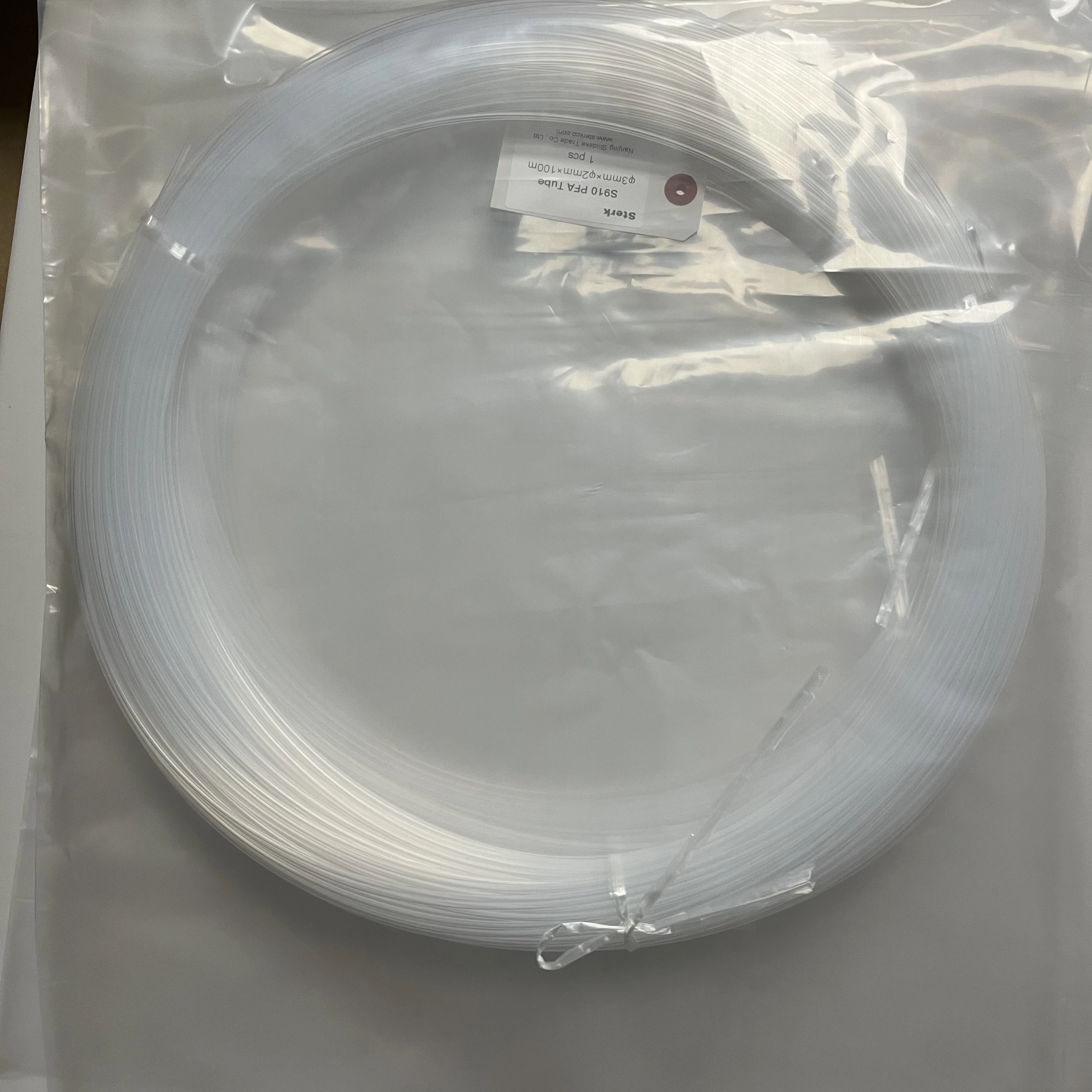 PFA Tube Fluroplastic PFA Hose, Plastic PFA Tubing 3/4*5/8*100m(OD19.05mm*ID15.87mm*100m)