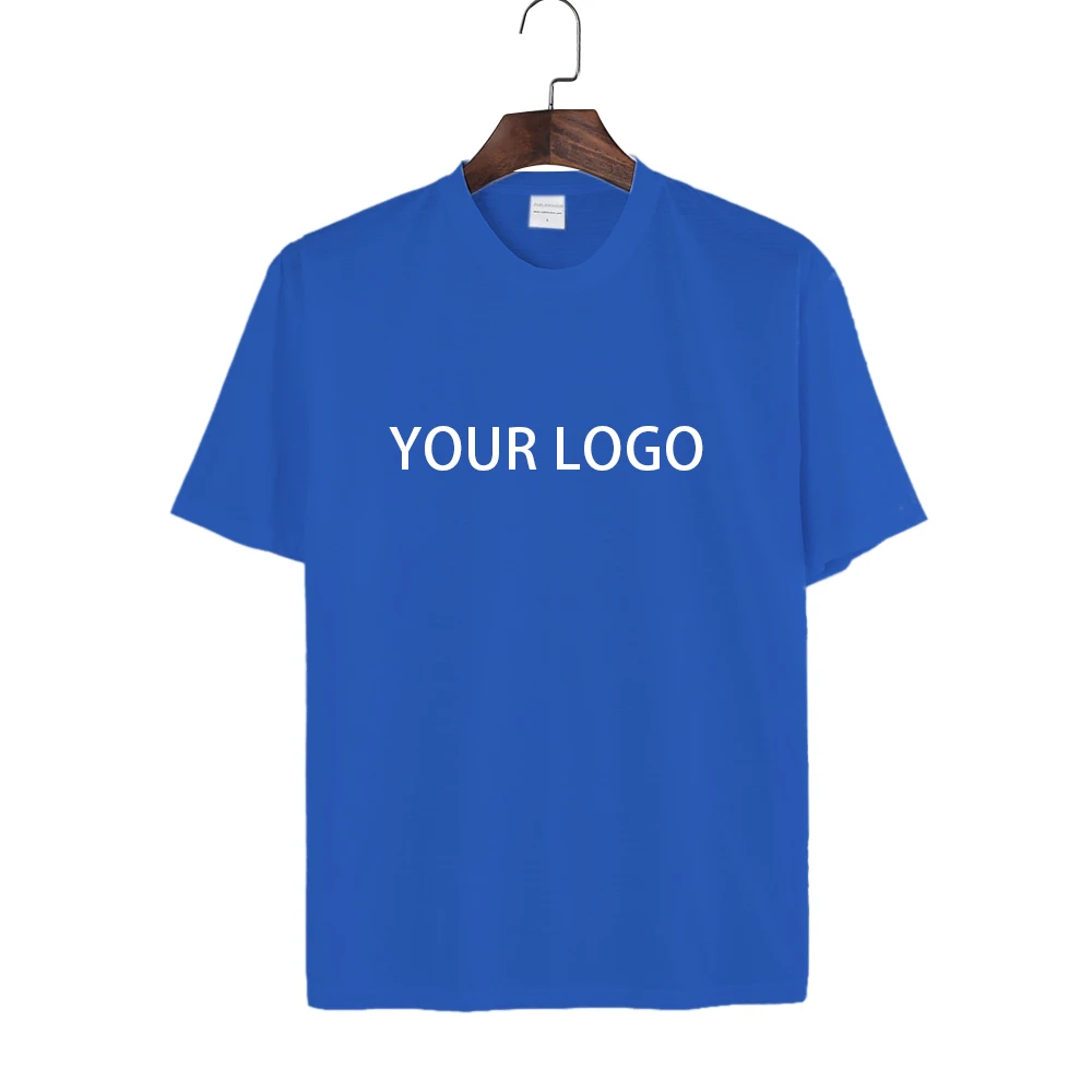 100% Cotton Customized Men T-shirt Embroidery Male Tee Shirt Real Factory
