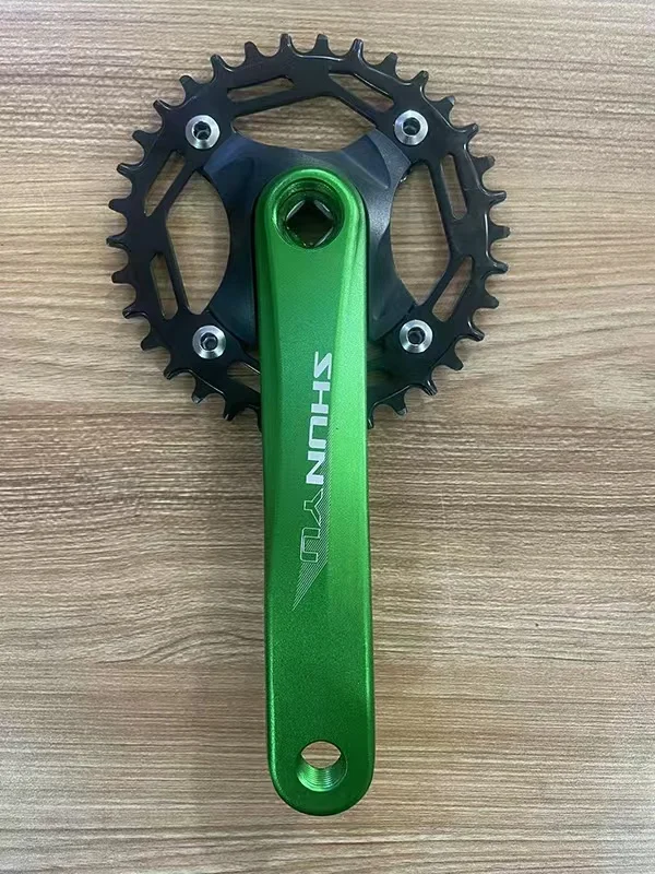 AMING Bicycle chain and crank Chain Wheel 32/34/36/38T MTB Road Bike Crankset 104BCD Chainring Round Bicycle Rotor Crankset