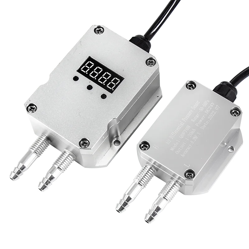 Digital 4-20ma Air Differential Pressure Sensor 0-200 Pa Micro Gas Wind Differential Low Pressure Transmitter
