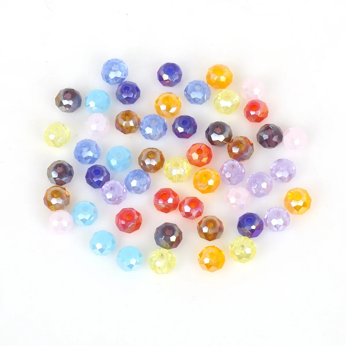 Faceted Glass Crystal Beads Colorful Beads Jewelry Making Bead for Making Bracelet Necklace Accessories