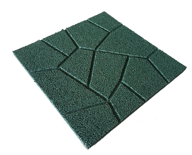 Garden Paving Bricks Two-sided garden rubber paver Outdoor pattern rubber brick Rubber floor tile
