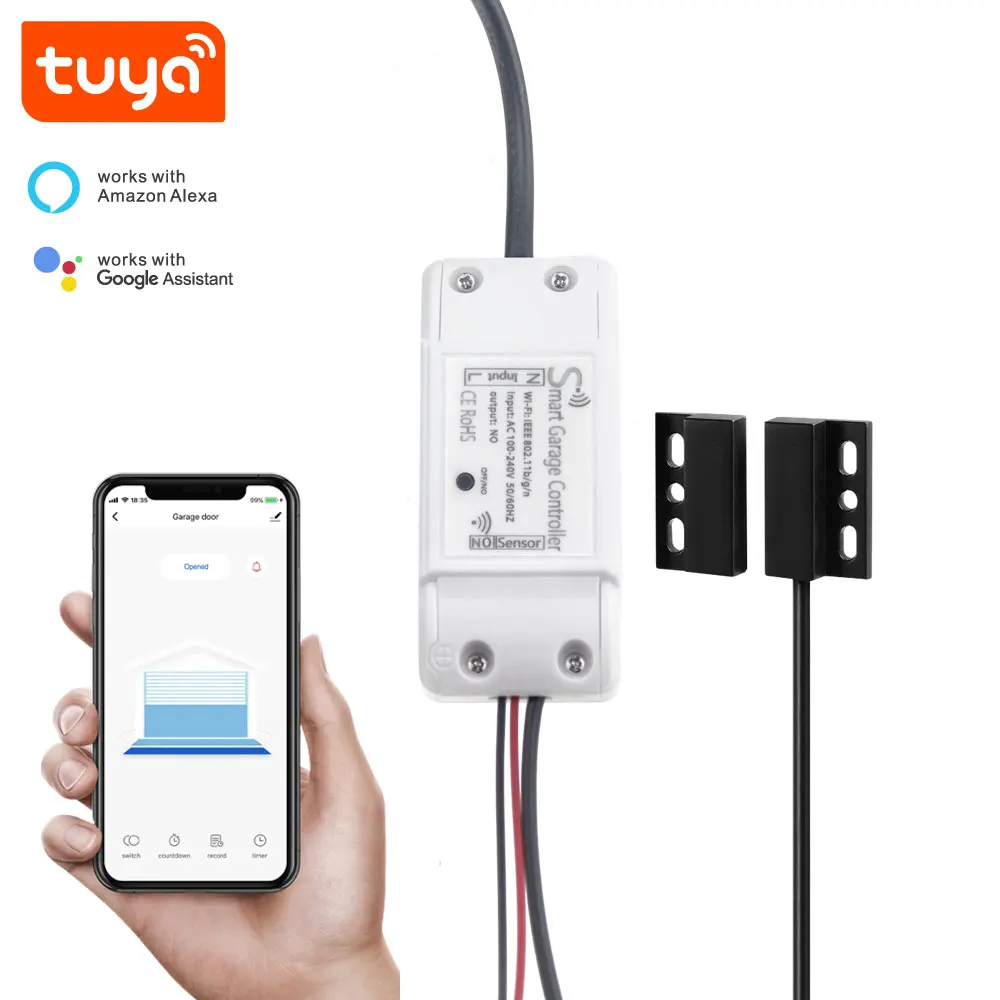 Китайский производитель беспроводной WiFi Tuya умный автоматический открывалка для гаражных ворот PST-WD003