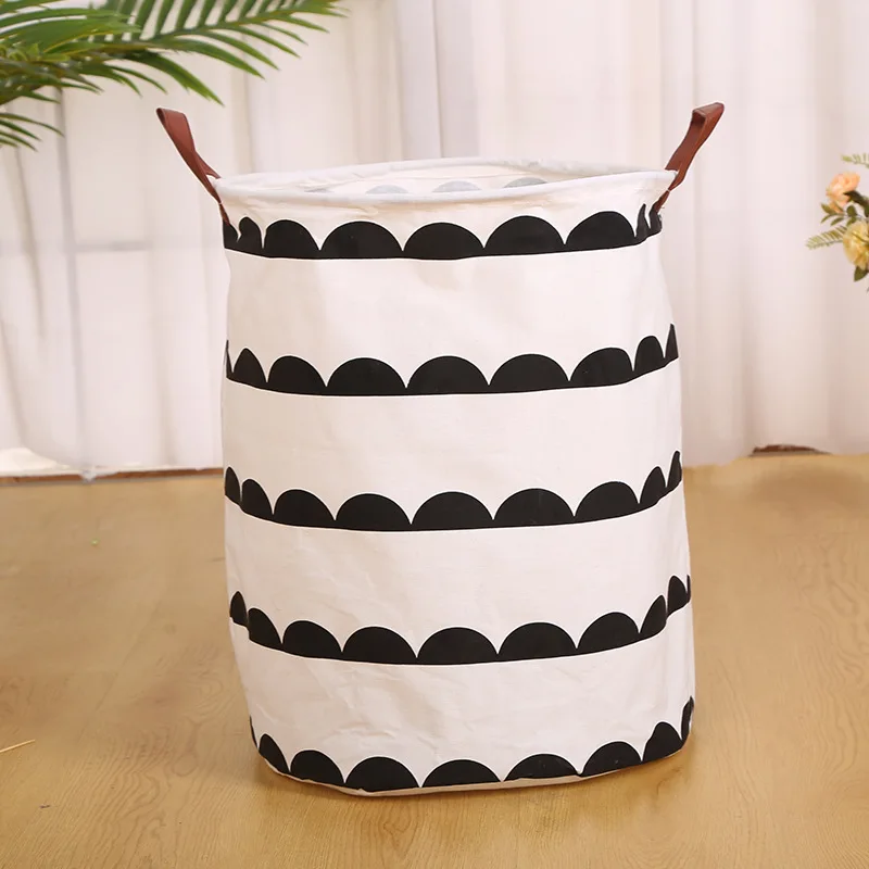 Factory Wholesale Pe Waterproof Cotton Canvas Fabric Cloth Hamper Cabinet Foldable Laundry Basket
