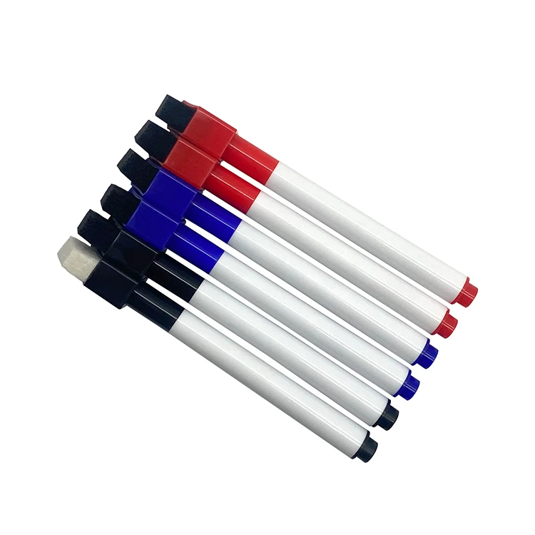 Supplier high quality low odor dry-erase whiteboard marker pen  wet erase white board marker with eraser for office