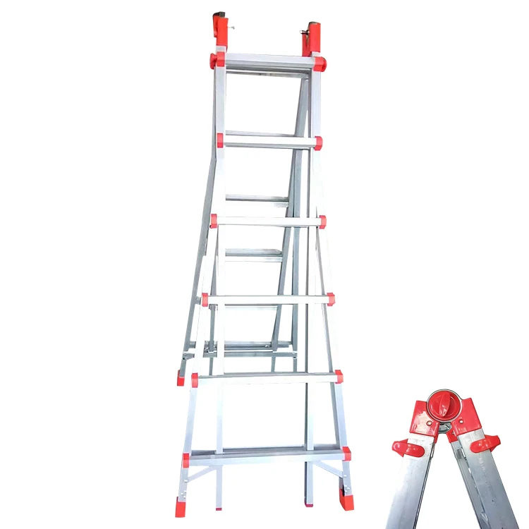 Регулируемая Прямая лестница из оксида алюминия, удлинитель чердака, телескопические лестницы