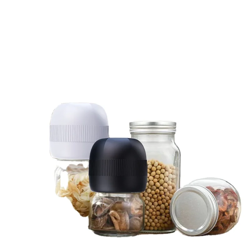 Easy Control Rechargeable Mason Jar Vacuum Sealer Kit Food Vacuum Sealer Machine for drinks and coffee beans Glass Cup Food bags