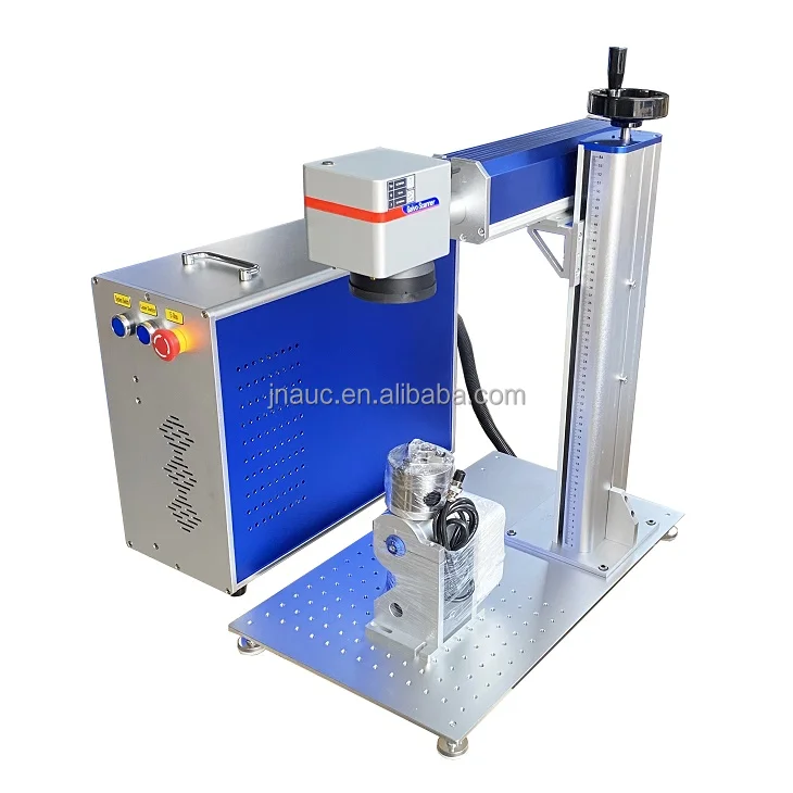 Raycus JPT 50W 60W 80W 100W Mopa 2D / 2.5D / 3D Ezcad 3 rotary fiber laser marking machine