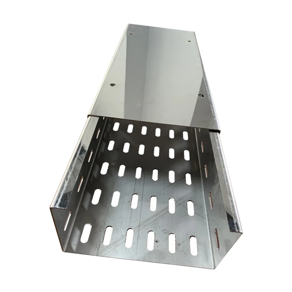 Manufacturer Desk Ventilated Trough Perforated Galvanized Steel Cable Management Tray