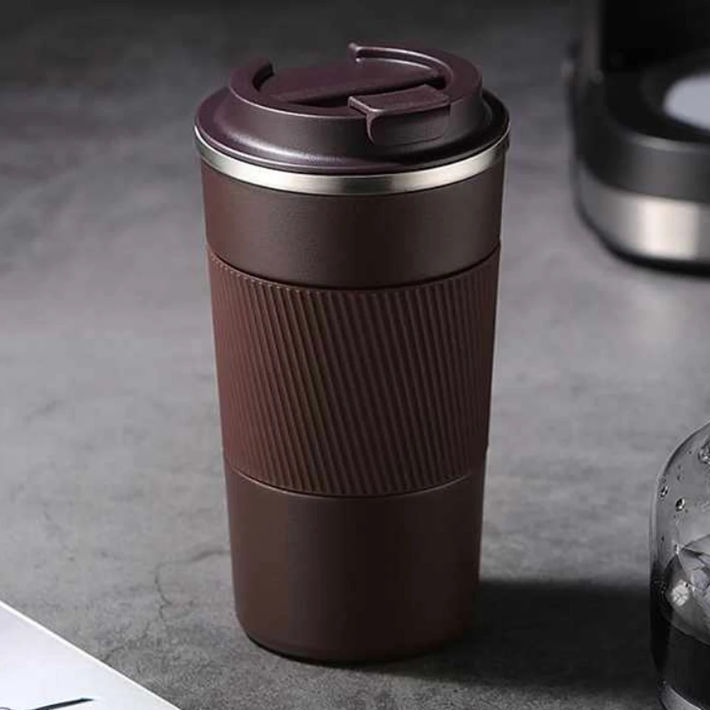 NEW 510ML 316 Stainless Steel Double-layer Biodegradable Reusable Non-slip Case Car Mug Vacuum Cup Milk Cup Coffee Mug