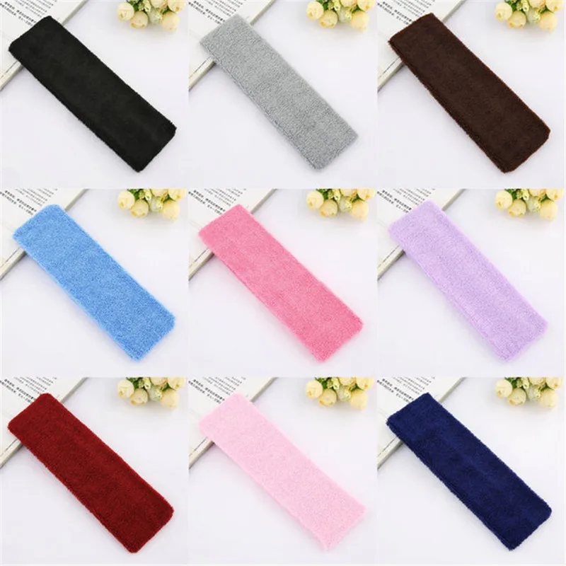 Sidiou Group Women Men Towel Cotton Sweatband  Yoga Gym Stretch Head Bands For Sport Accessories Soft Elastic For Hair Bands