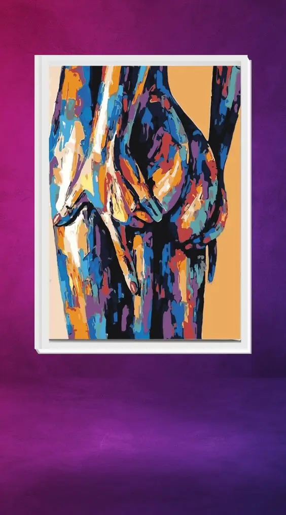 New Custom Abstract Painting Figure Portrait Paintings By Numbers Couples Women Oil Nude Painting By Numbers For Adults