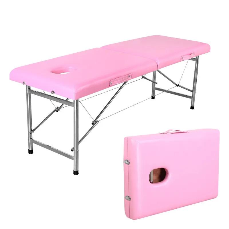 Foldable Full Body Spa Table Facial Spine Parallel Bars Massage Tattoo Moxibustion Nail Portable Bed Beauty Salon Bath 2022