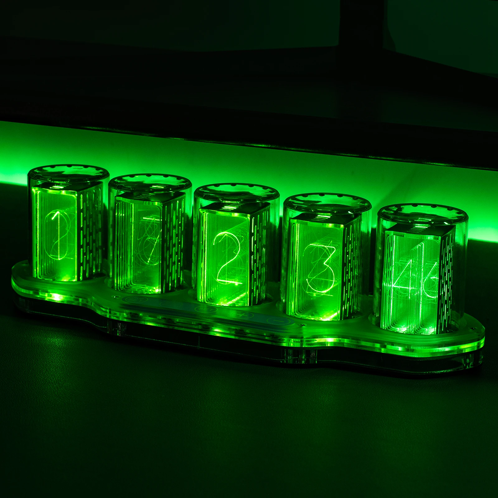 LED Light Nixie Tube Clock Simulation Gift Digital RGB 7 Colors 6 Display Modes Acrylic Glow Home Gaming Table Decoration Timer
