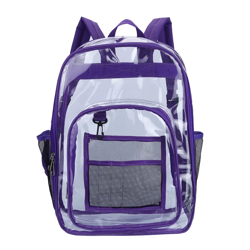 Best seller waterproof mini transparent clear pvc backpack school custom small transparent pvc bag
