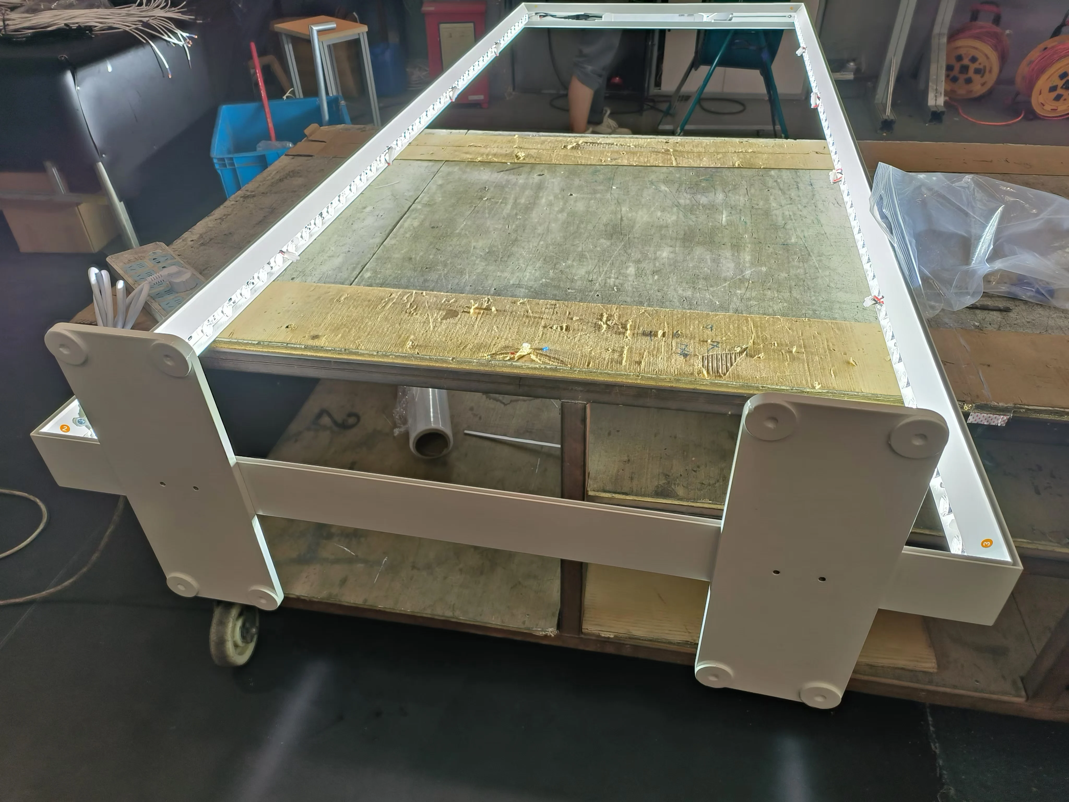 Double -sided aluminum SEG lightbox  backdrop backlit LED display for exhibition, showroom, retail, Trade Show Advertising (54)