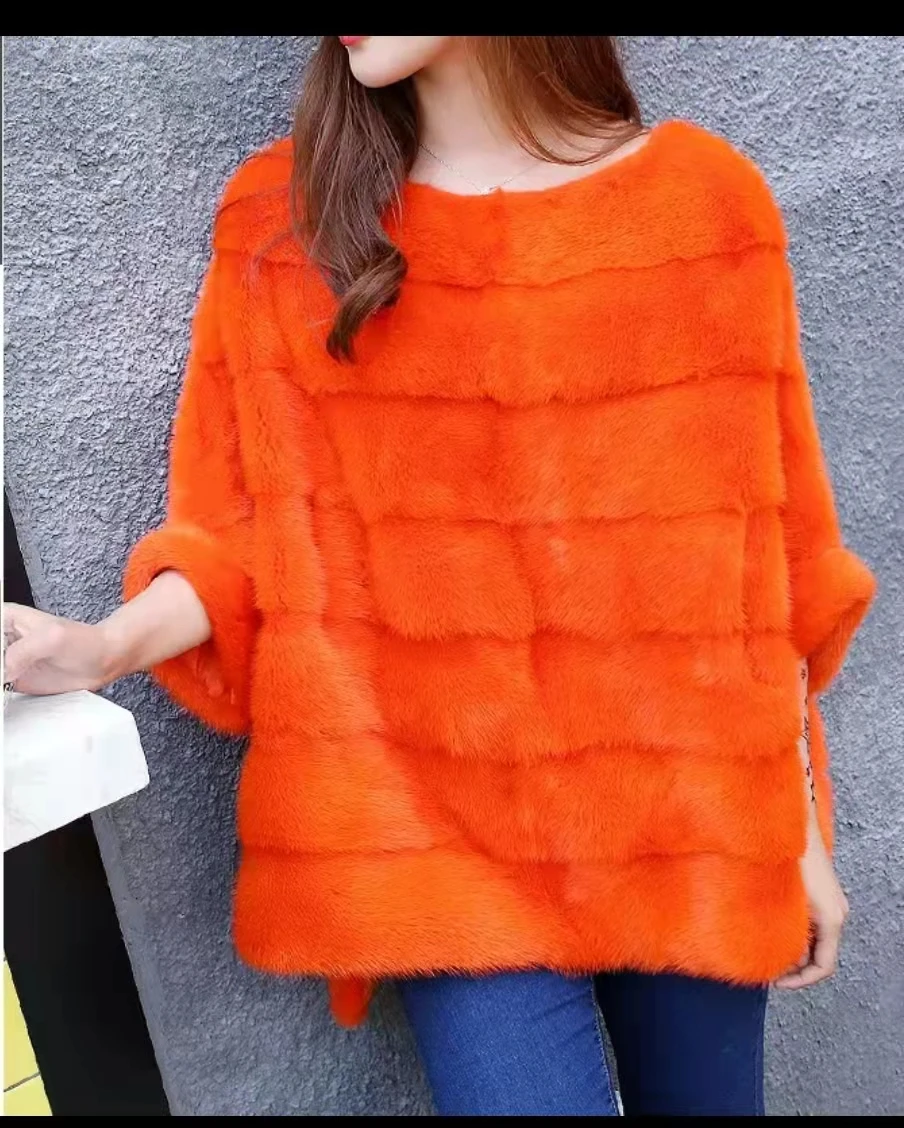 Wholesale  Cheaper  women   Mink  fur   coat    Fashion    fur  coat    Real  Mink skin   fur  coat