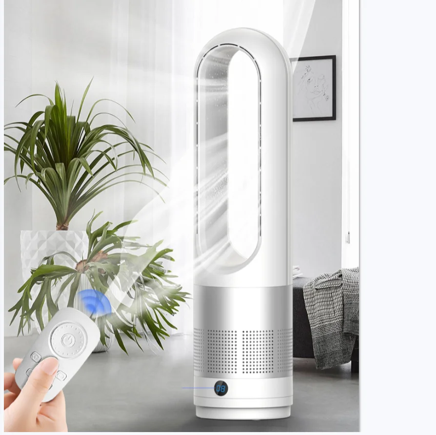 BEST SOLD New 18-inch anion mute table-top bladeless circulating electric fan floor air conditioner tower fan