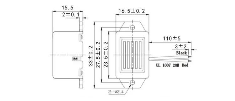 23mm 400Hz square Low frequency Vibration mini  2315 alarm dc 12v mechanical buzzer