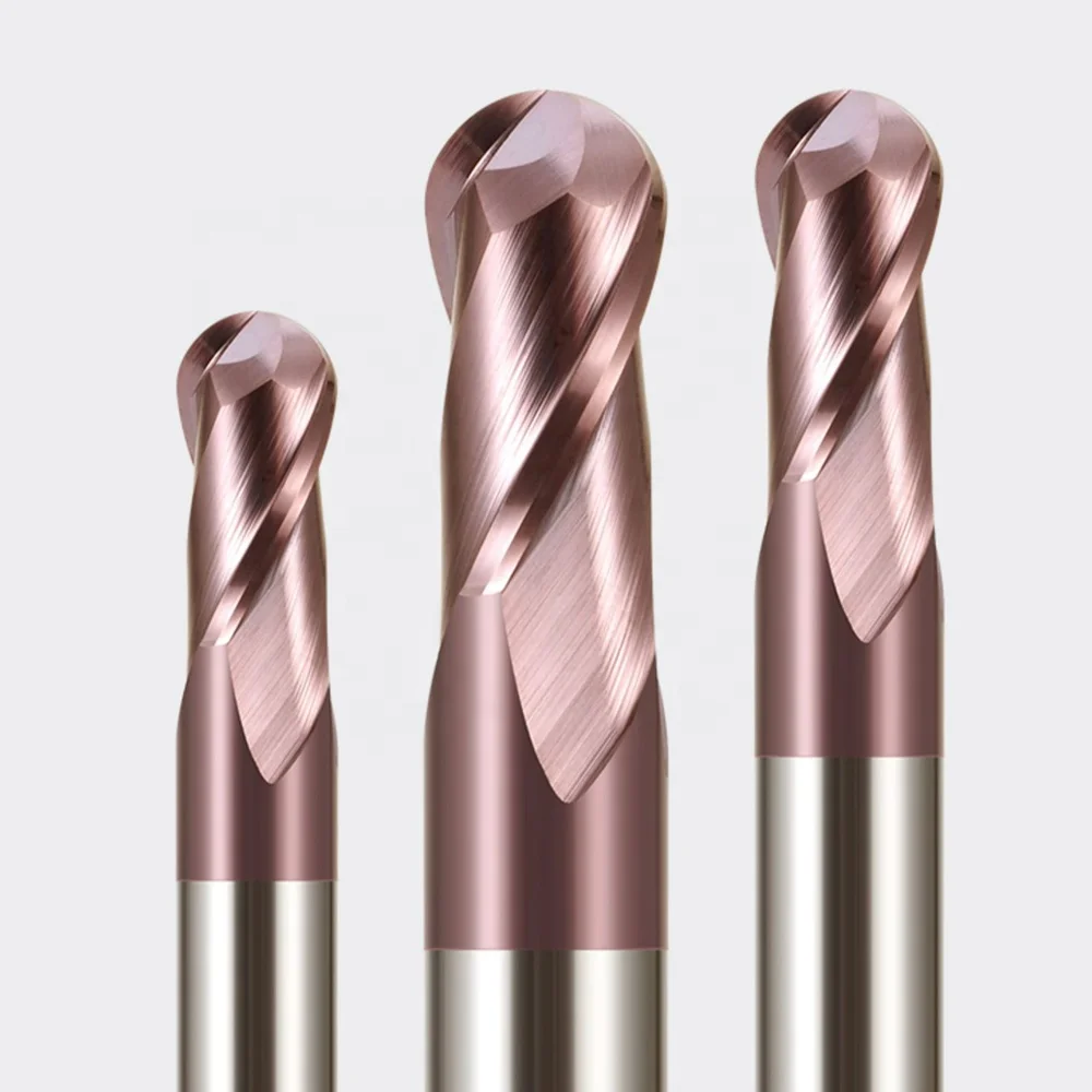 2 Flute Ball Nose End Mill 4/6/8/10mm Shank CNC Router Bit R0.2 R1.0  R0.5 R2.0 R3.0 mill drill Spiral Milling Cutter for metal