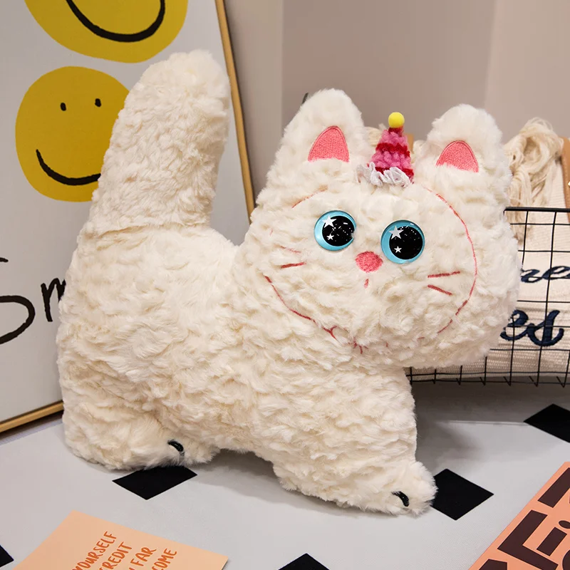 Cute stuffed cat plush doll toy birthday gifts cartoon soft biscuit cat plush throw pillow