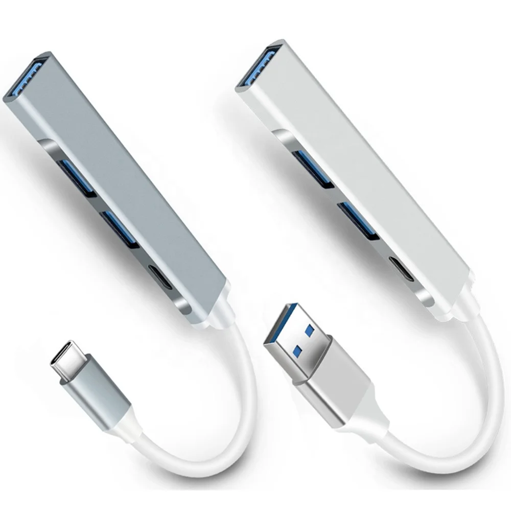 USB 3.0/Type C To 4 USB Ports Portable Multi-ports USB Expander Charging OTG Adapters Docking Station Splitter
