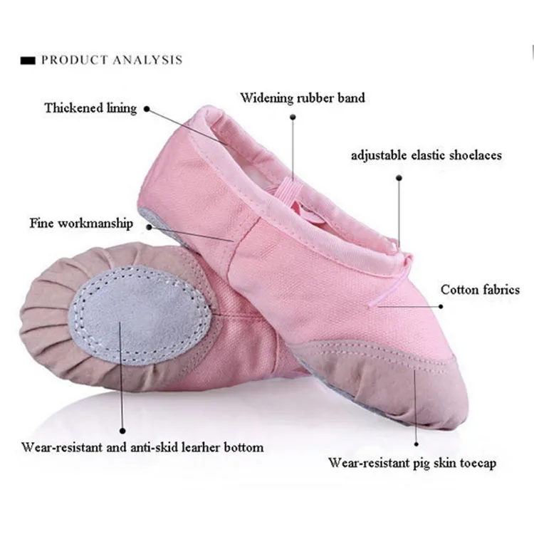 
Wholesale foldable baby dance shoes kids ballet pointe shoes 