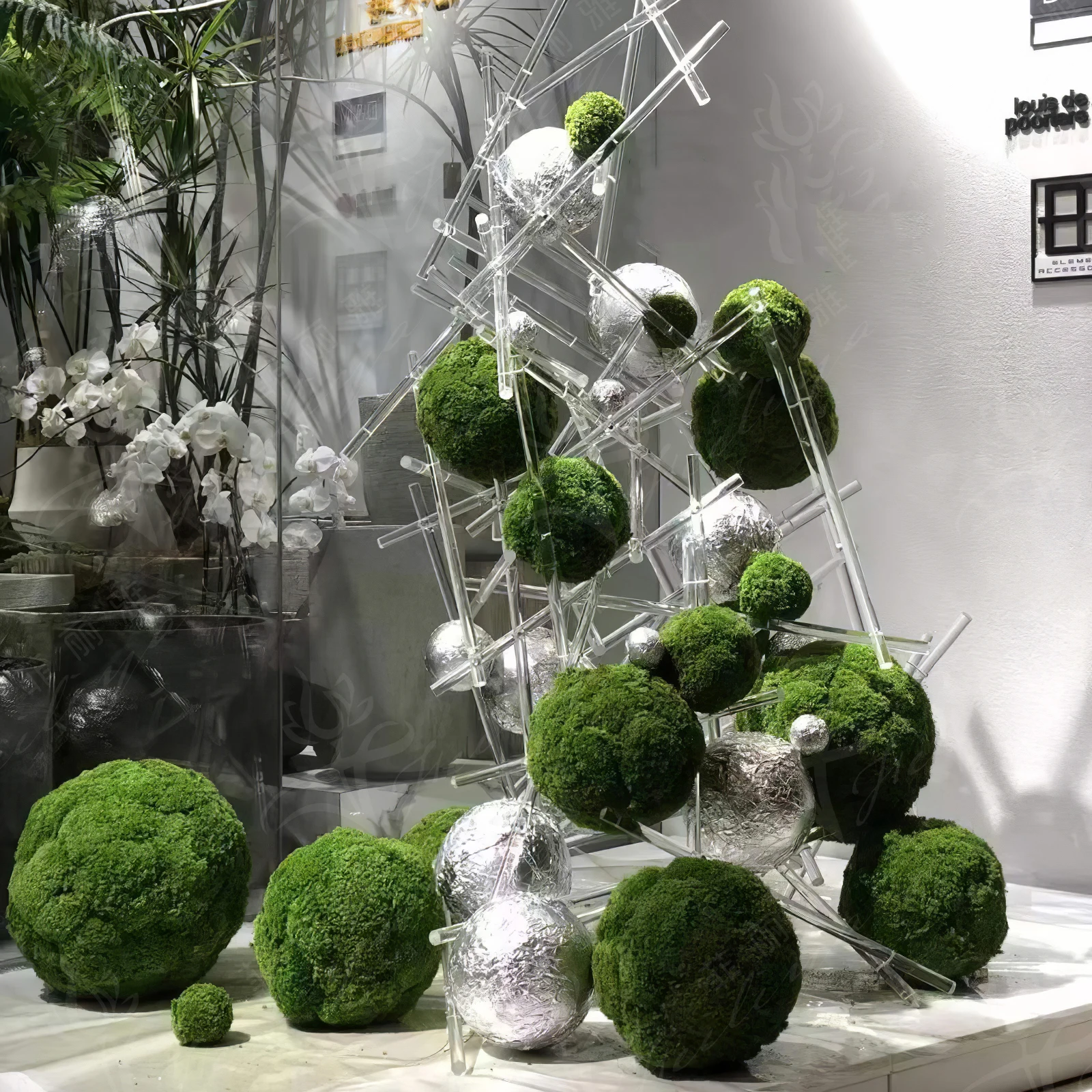 Every Love Real Preserved Moss Wall Custom Size Moss Painting Natural Decorative Flowers & Wreaths Wooden Frame Is Installed T/T