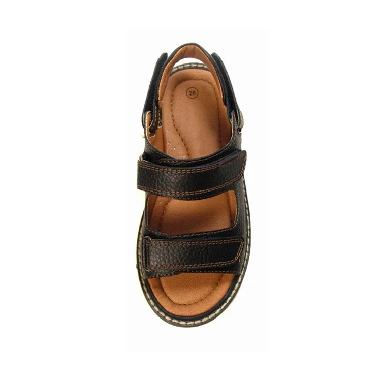 Wholesale High Fashion Custom Sandals with Logo Luxury Leather Sandal For Male Brown Classic Designs Flat Casual Sandals Men