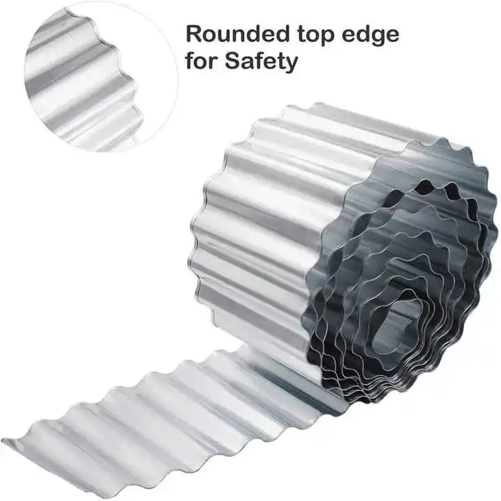 Galvanized Metal Corrugated Landscape Edging Coil DIY Modeling Anti-Rust Garden Lawn Boders and Pathway  Plant  Raised Bed