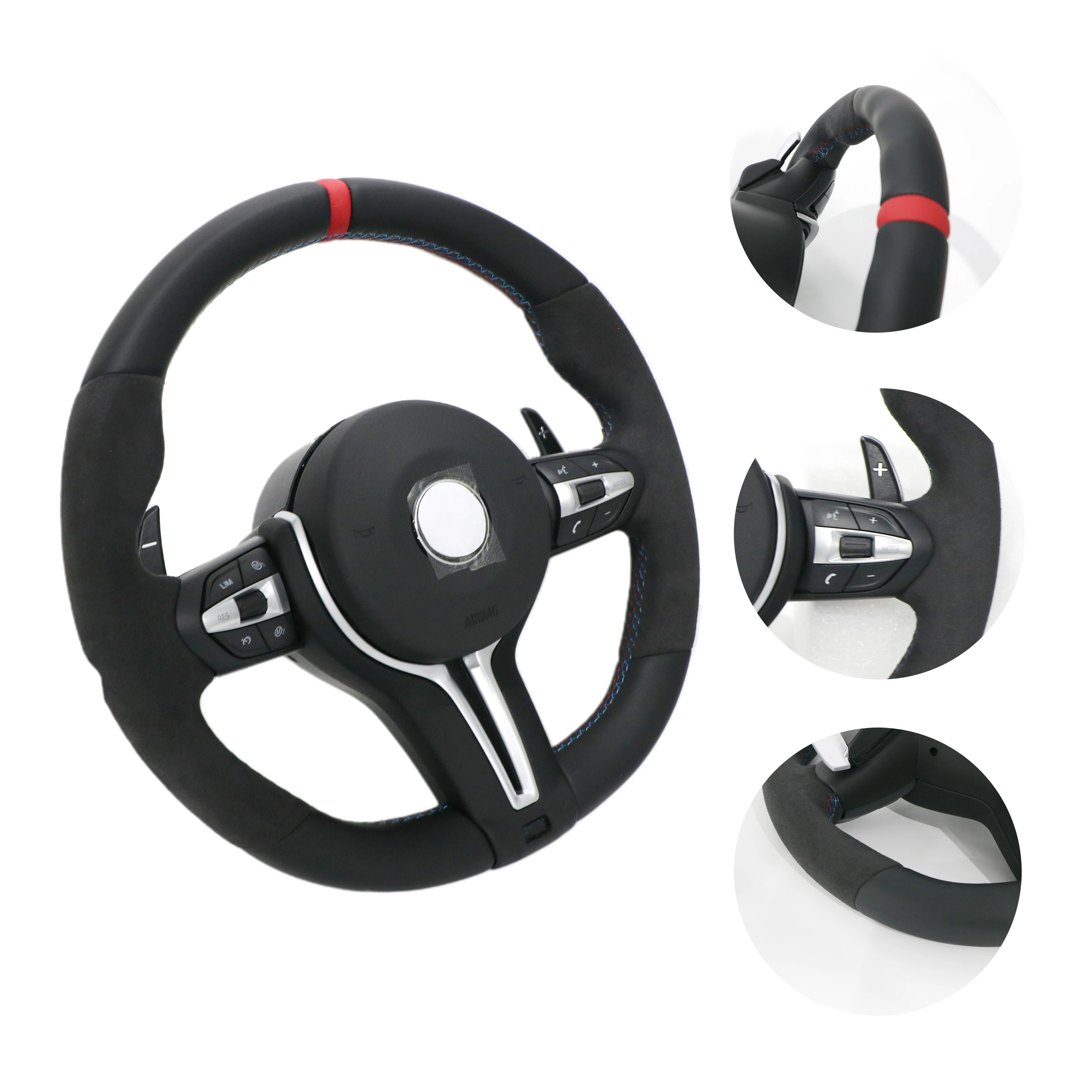 M performance Modified alcantara leather Steering Wheel For BMW f25 f80 f30 f35 f02 f21 f33 f83 f10 f45 with shift paddle