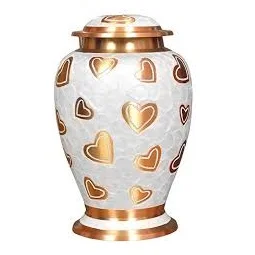 Хит продаж урна для кремации с гравировкой листьев похорон латунные урны Индия