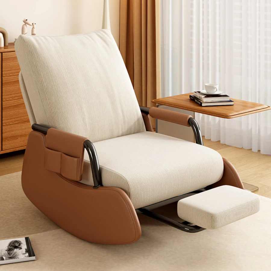 Rocking Chair Wing Gold Luxury Nordic Furniture Modern Armchair Wood Metal Velvet Home Living Room Sofa Lounge Accent Chairs