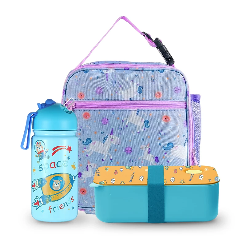 Lunch Box Portable Stainless Steel Food Containers School Kids Cute Bento Lunchbox Set